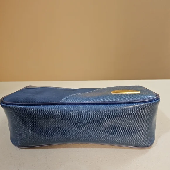 Dior Blue Cosmetic Bag with Gold Accent - Picture 4 of 5